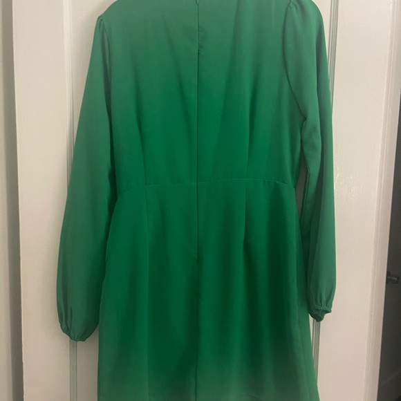 Lulus Green Long Sleeve Dress - Picture 4 of 6
